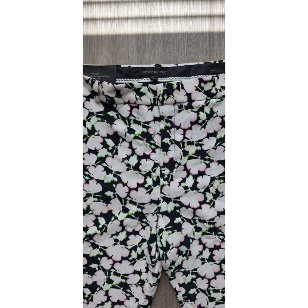 Banana Republic Avery Floral Ankle Pants Women Size 14 Mid Rise Stretch - Picture 14 of 16